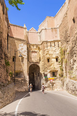 Cagliari, Sardinia, Italy. Fortress gate of the old city