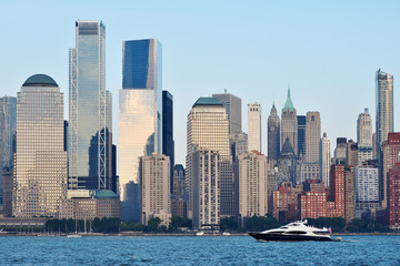 Fototapeta na wymiar Manhattan Skyline over Hudson river