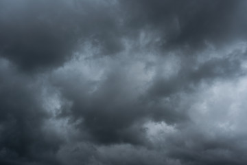 dark storm clouds with background,Dark clouds before a thunder-storm.