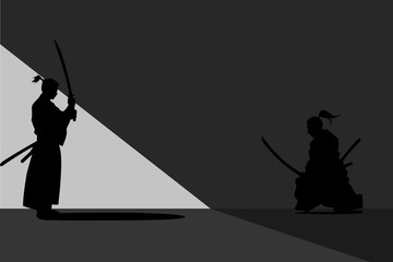 Japanese Swordsman, Duel, Fighting 
