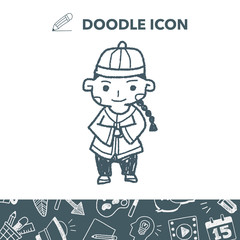 Chinese boy doodle