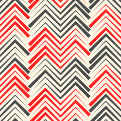 Endless Zig Zag Wallpaper. Modern Geometrical Pattern