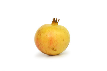 ripe pomegranate fruits isolated on white background.