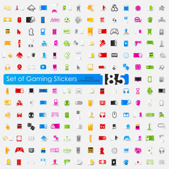 Set of gaming stickers