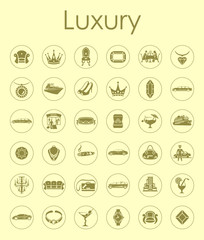 Set of luxury simple icons