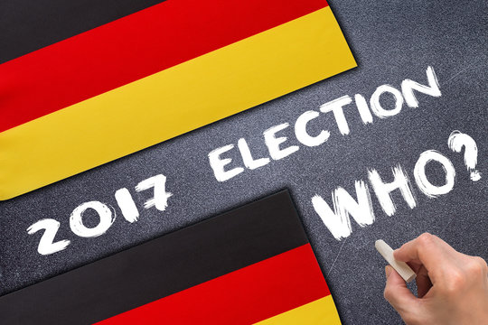 Election 2017, Germany on the chalk board