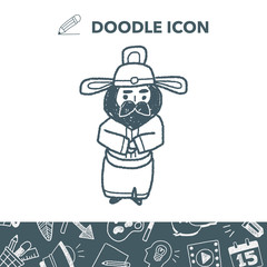 Chinese man doodle