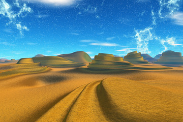 Fantasy alien planet. 3D rendering