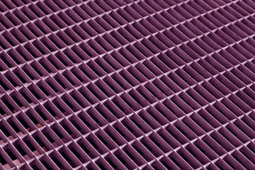 violet color mtal grid floor with blur effect.