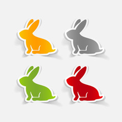 realistic design element: easter rabbit