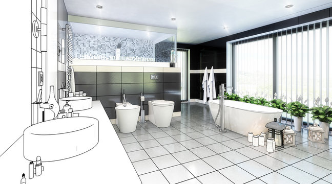 Luxurious Bathroom Furnishing (project)