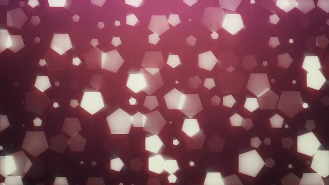 Abstract background loop of pentagon of a differ