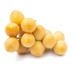 yellow raw dates isolated on white background