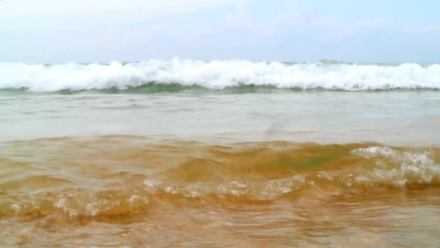 Waves of the Black Sea.  Black Sea beach. Seacoast