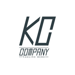 Initial Letter KC Design Logo Template