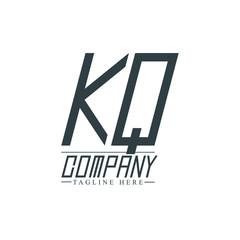 Initial Letter KQ Design Logo Template