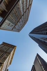 Fototapeta na wymiar Skyscraper from a low angle view in Shanghai,China.