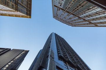 Skyscraper from a low angle view in Shanghai,China.