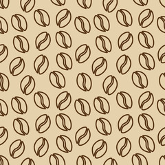 Seamless pattern of coffee. Vector illustration.