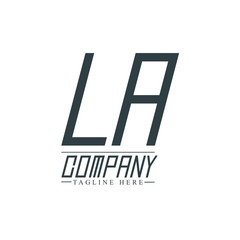 Initial Letter LA Design Logo Template
