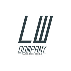 Initial Letter LW Design Logo Template