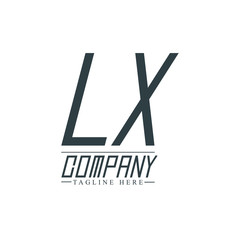 Initial Letter LX Design Logo Template