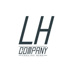 Initial Letter LH Design Logo Template