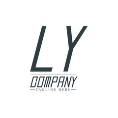 Initial Letter LY Design Logo Template