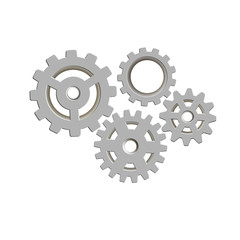Gears on a white background. Vector illustration.