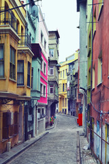 Fototapeta na wymiar Street of Istanbul. Fatih district