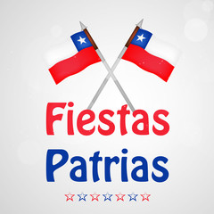 illustration of elements of Chile's National Independence Day background