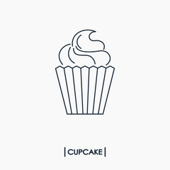 Cupcake outline icon