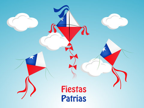 illustration of elements of Chile's National Independence Day background