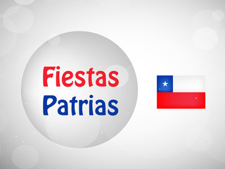 illustration of elements of Chile's National Independence Day background