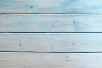 Stained light blue timber plank background