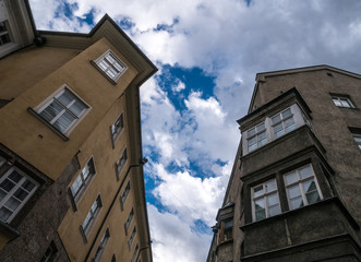 The old buildings in city Innsbruck, Austria