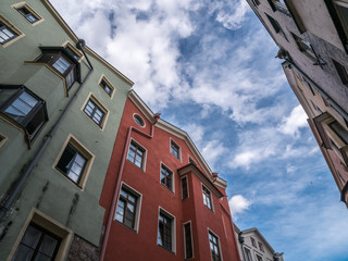 The old buildings in city Innsbruck, Austria