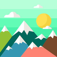 Montain Poster Illustration Vector