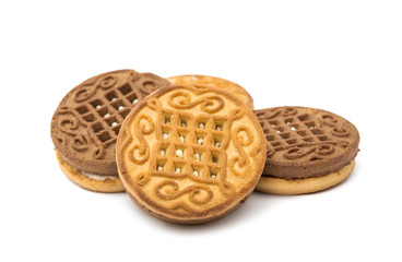 Biscuit round sandwich isolated