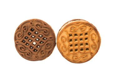 Biscuit round sandwich isolated
