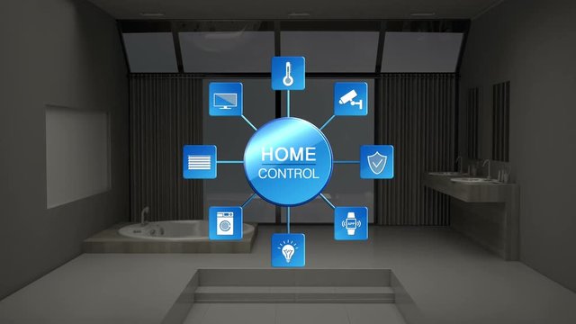 Home security lock energy saving efficiency control, Smart home control, internet of things.
