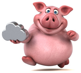 Fun pig - 3D Illustration