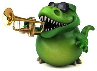 Fun Trex - 3D Illustration © Julien Tromeur
