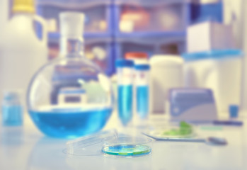 Scientific background, research facility out of focus