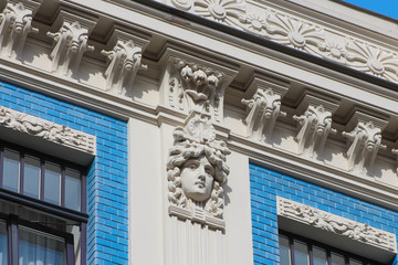 Riga / Lettonie - Façade Art Nouveau
