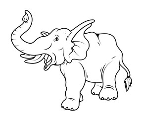 Roaring Elephant Drawing