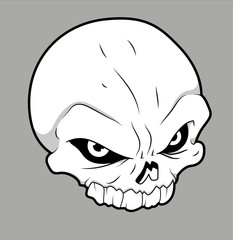 Scary Skull Face Expression