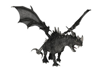 Fototapeta premium 3D Rendering Fantasy Dragon on White