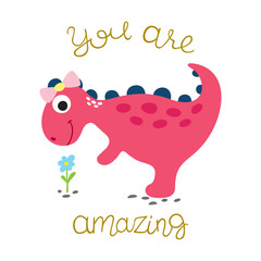 Cute dino illustration