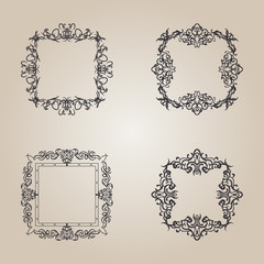 Business flourish signs and classic border of logo.